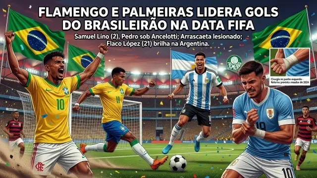 Flamengo e Palmeiras lideram gols do Brasileirão na Data Fifa